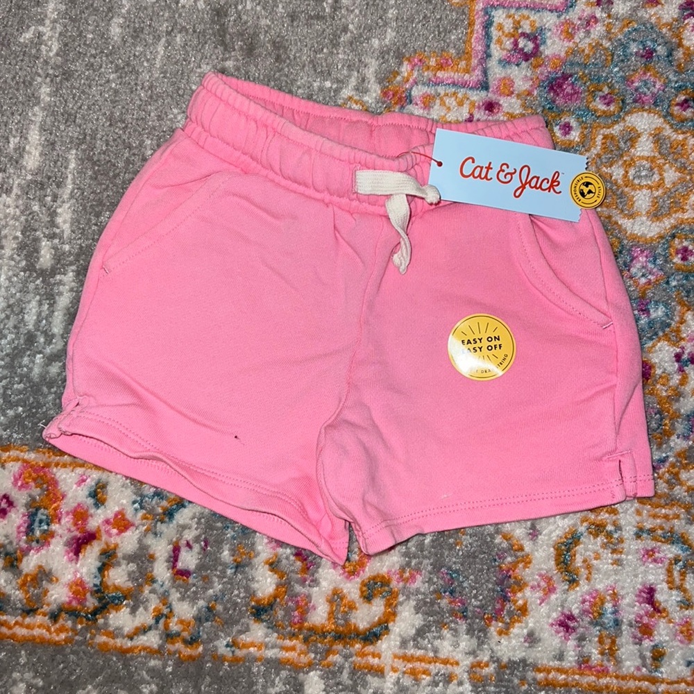 Cat & Jack pink jaw string shorts. NWT